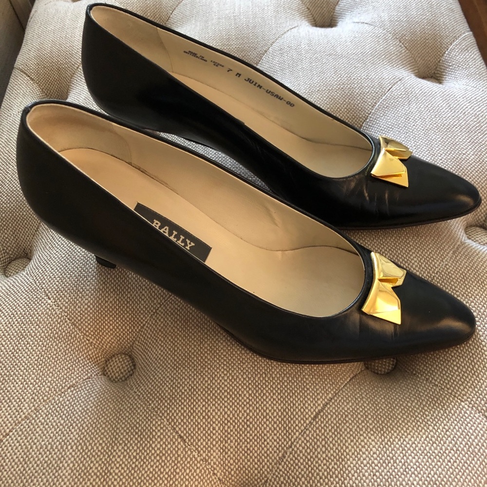 Black Leather Bally shoes